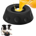 3-In-1 Suction Slow Feeder Dog Bowl, No-Spill Licking Mat with Built-In Treat Ball & Cleaning Brush, Interactive Anti-Slip Dog Bowl for Yogurt, Peanut Butter & Liquid Treats