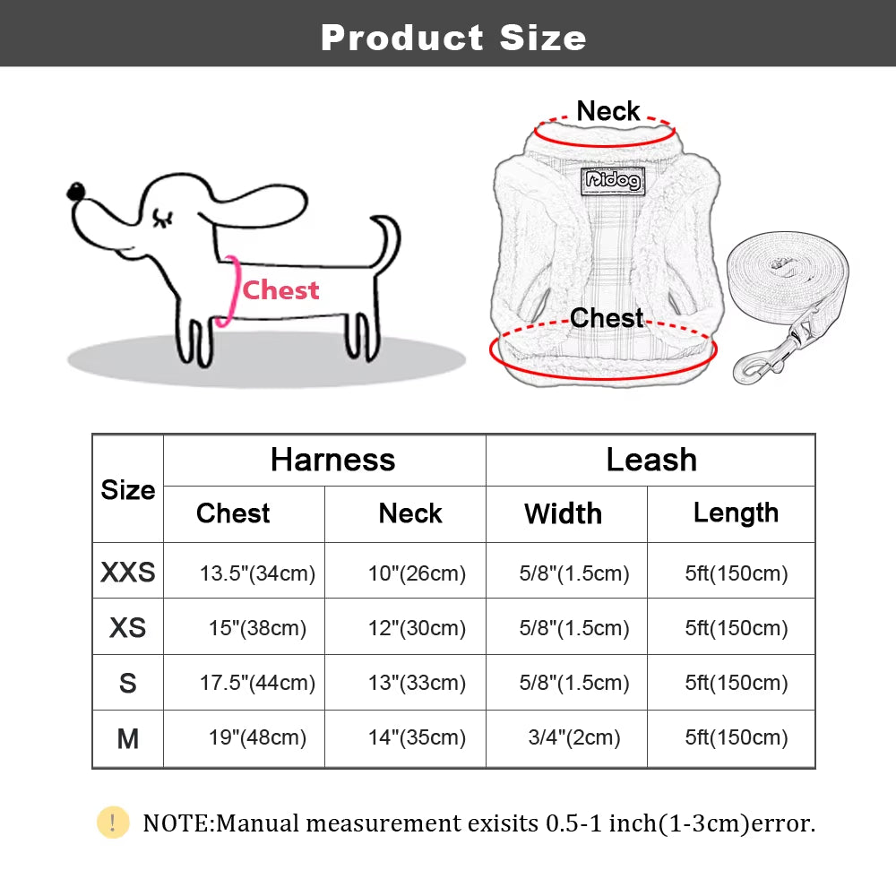 Cute Pet Cat Harness Vest Soft Padded Chihuahua Puppy Cat Harness Collar Adjustable Walking Leash for Small Medium Dogs Cats