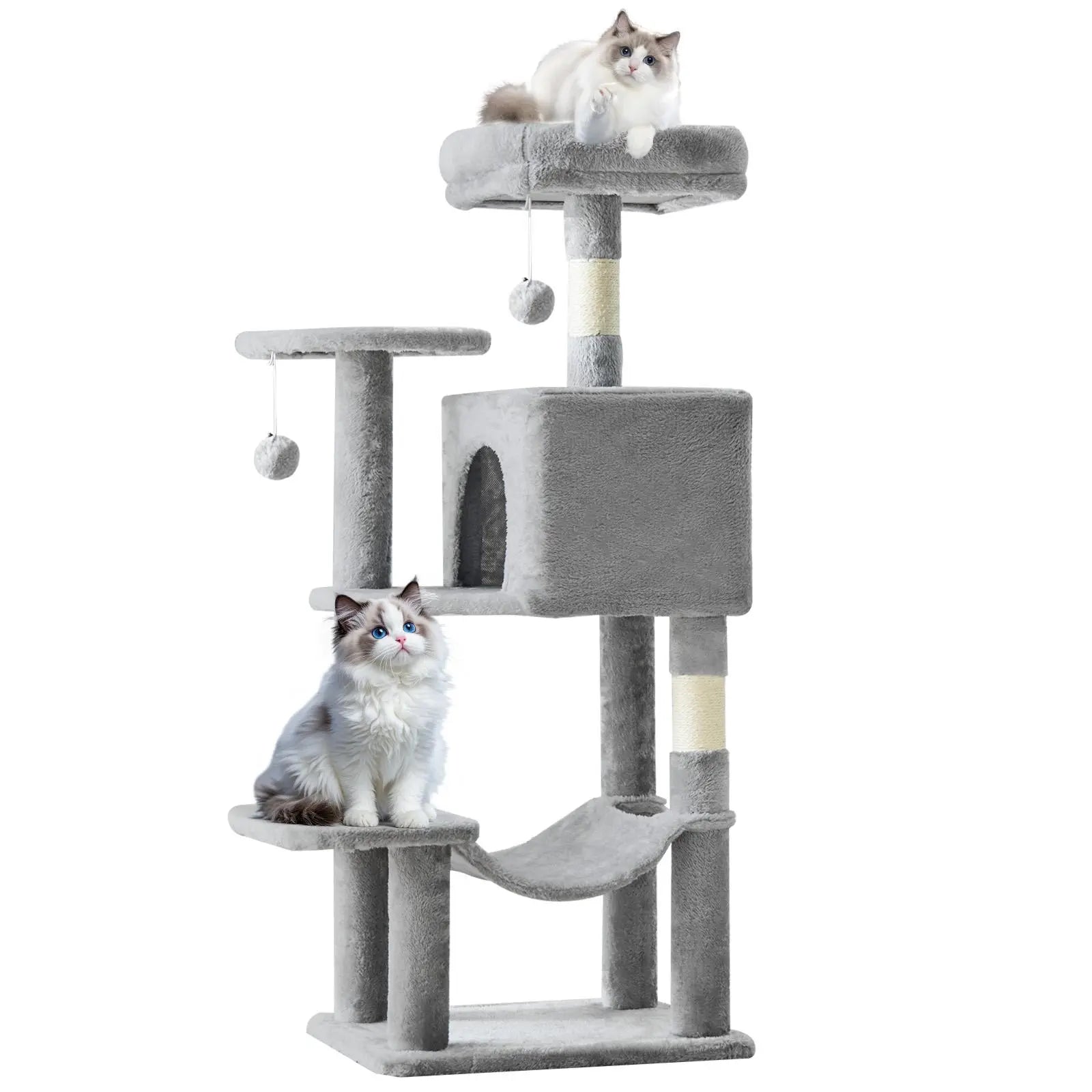 【New Size】 Cat Climbing Shelf, Post Cascading Cat Climbing Shelf, Indoor Playhouse, Cozy Nest, Durable, Space-Saving Design, Gift for Pet Owners