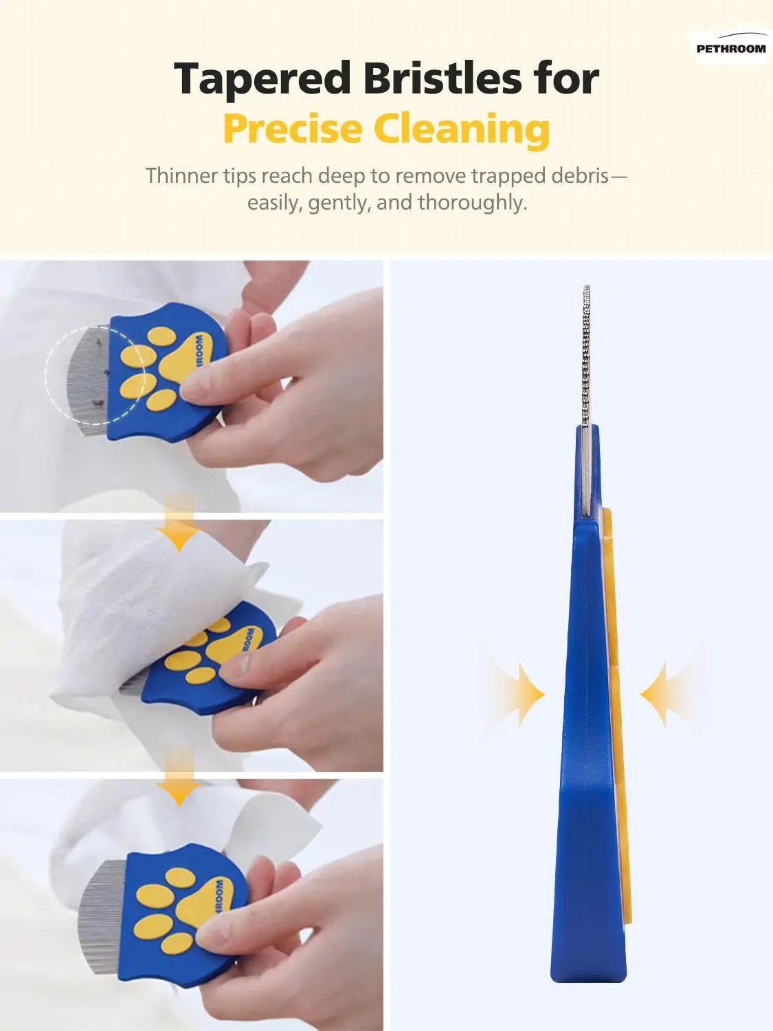 PETHROOM Easy Facial Comb for Cats and Dogs Pets Eye Comb