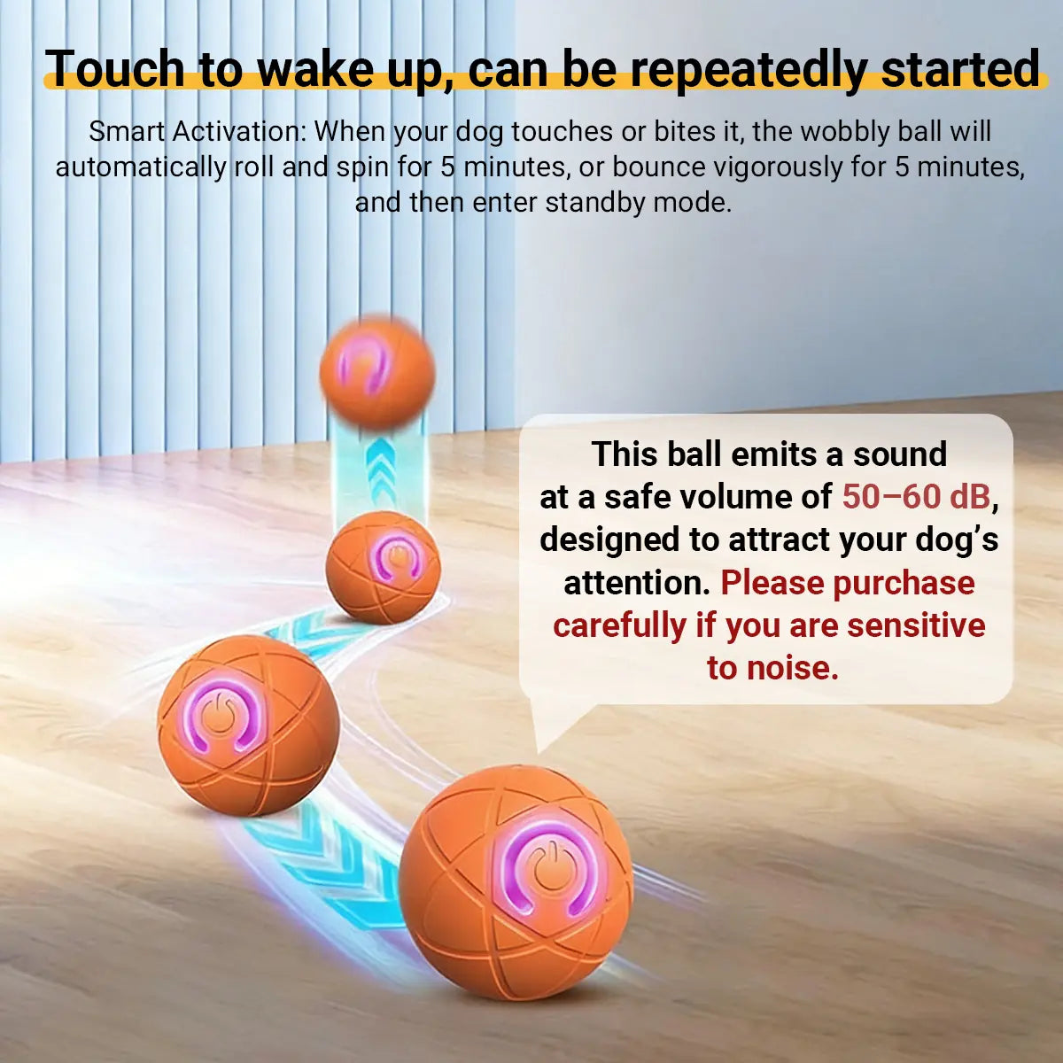 Shaky Ball Toy for Dogs, Vibrating Dog Ball, Automatic Moving Dog Toy Ball, Vibrating Ball for Dogs for Small/Medium/Large Dogs,Usb Rechargeable,For Cats and Dogs(Sizes: 2.05Inch for Small Dogs /2.7Inch for Mediumfor Medium Dogs /3.15Inch for Large Dogs)