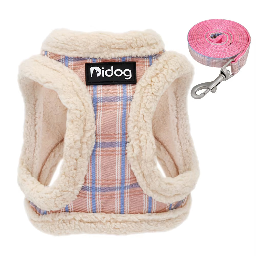 Cute Pet Cat Harness Vest Soft Padded Chihuahua Puppy Cat Harness Collar Adjustable Walking Leash for Small Medium Dogs Cats