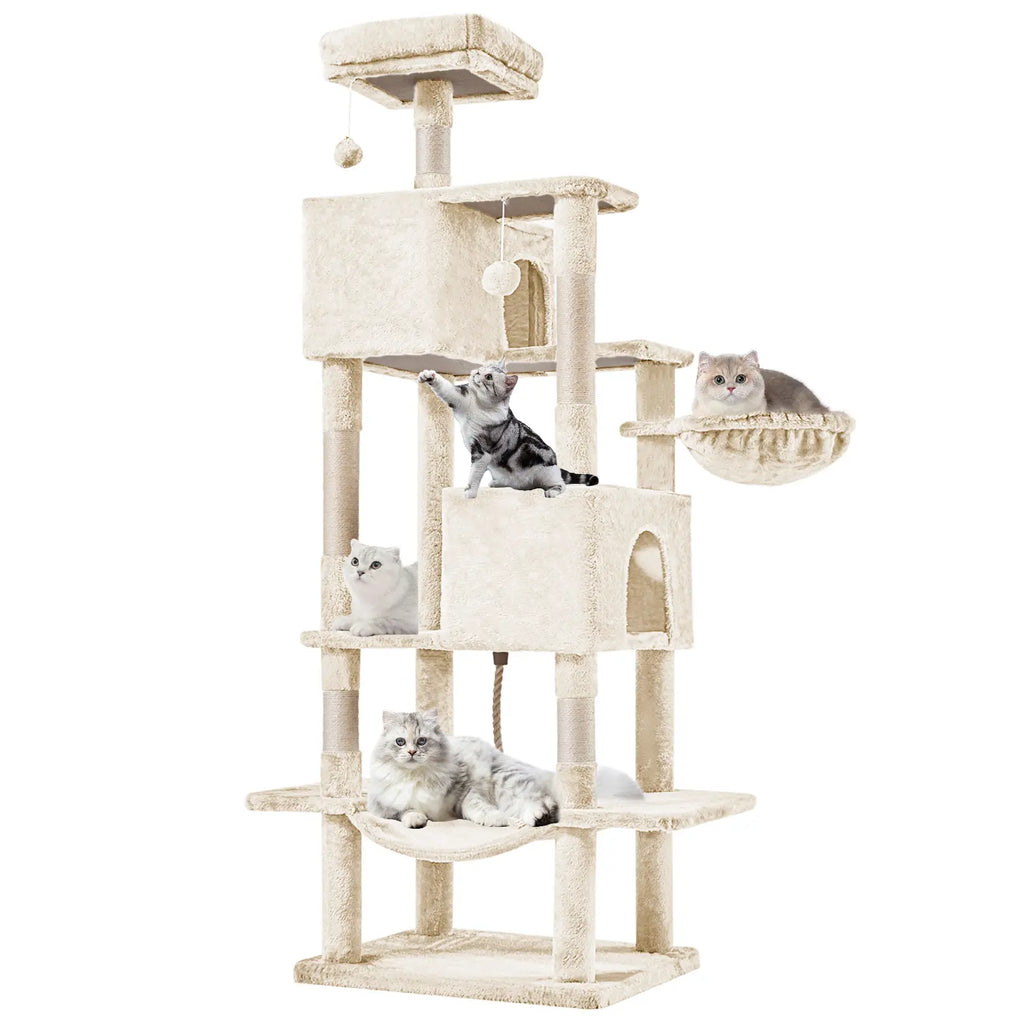 【New Size】 Cat Climbing Shelf, Post Cascading Cat Climbing Shelf, Indoor Playhouse, Cozy Nest, Durable, Space-Saving Design, Gift for Pet Owners