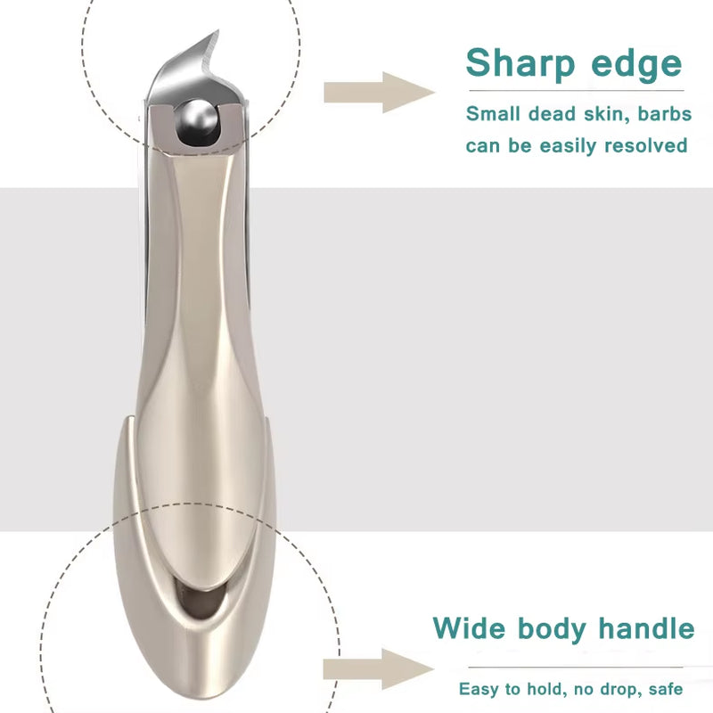 Stainless Steel Nail Clippers Nail Trimmer Pedicure Scissoranti Splash Fingernail Cutter Manicure Tools Bionics Design
